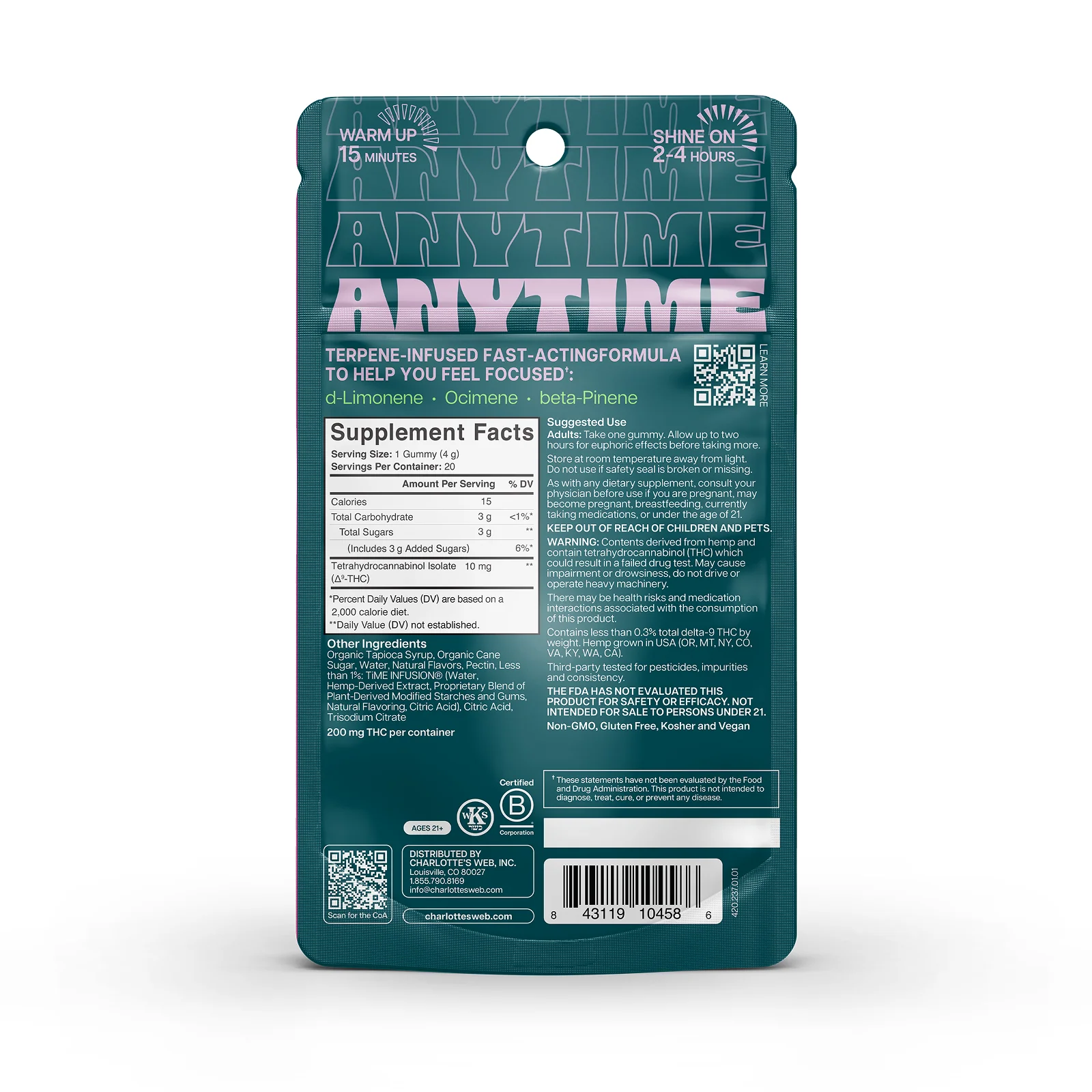 Anytime 10mg THC Gummies - Image 3