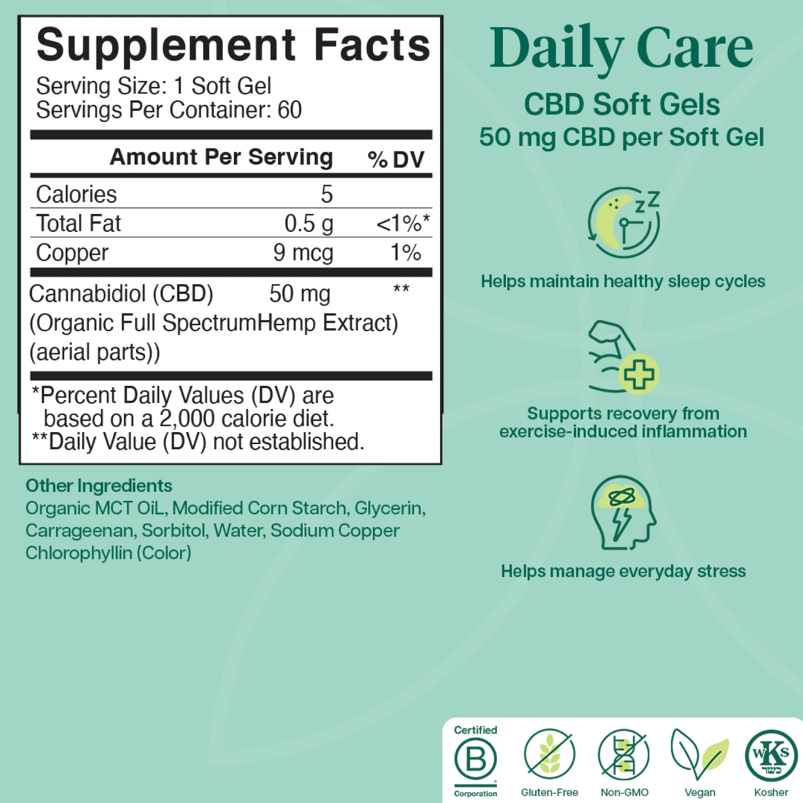 Daily Care CBD Soft Gel Capsules - Image 10